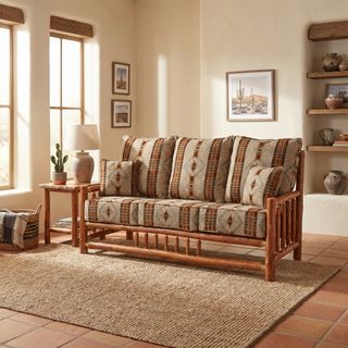 Hickory Log Sofa - Upgrade Fabric - Seat:  Fabric TBD;   Backrest:  Fabric TBD