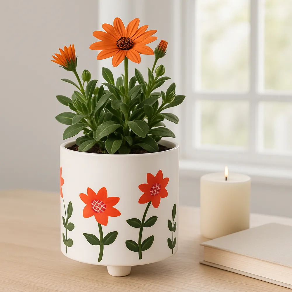ALMAWAY WHITE PLANTER 6 (IN)