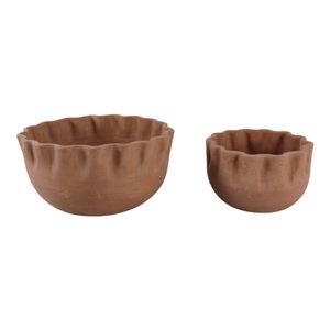 GARFIELDMORE SET OF 2 BROWN PLANTER 7 (IN) 1