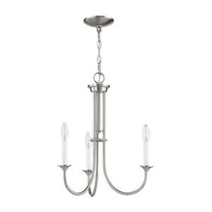 Meadowview 18'' Wide 3-Light Chandelier - Brushed Nickel 2