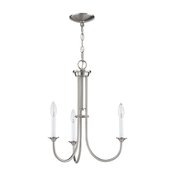 Meadowview 18'' Wide 3-Light Chandelier - Brushed Nickel