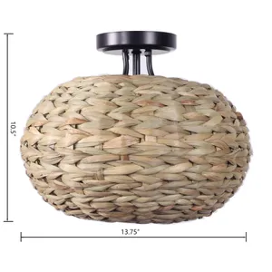 Cove 13.75'' Wide 1-Light Semi Flush Mount - Oil Natural 2