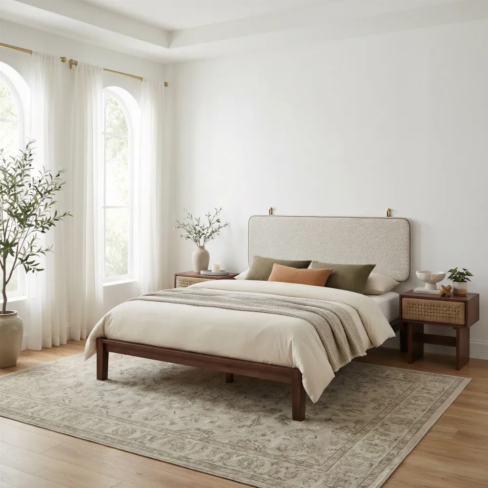 Luum Queen Platform Bed Frame Walnut