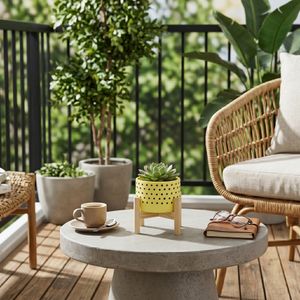 COLECREST YELLOW PLANTER 6 (IN) 12