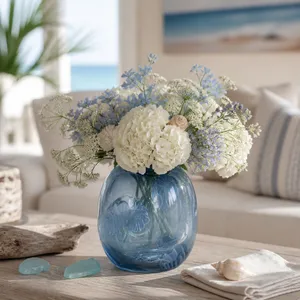 DOVERCROSS BLUE GLASS VASE 7 (IN) 5
