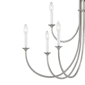 Meadowview 36'' Wide 9-Light Chandelier - Brushed Nickel 5