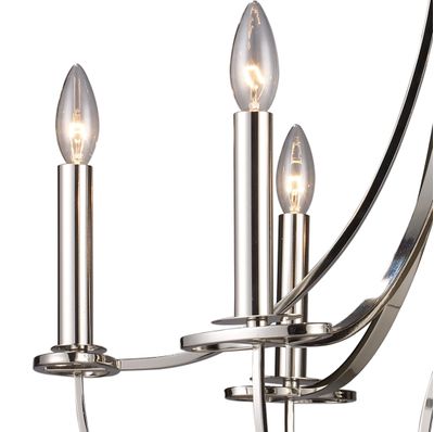 Dione 25″ Wide 6-Light Chandelier - Polished Nickel