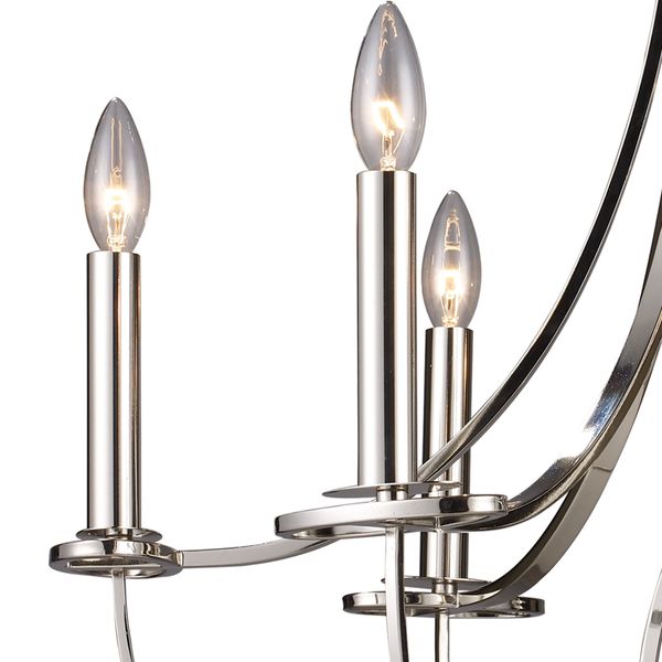 Dione 25'' Wide 6-Light Chandelier - Polished Nickel