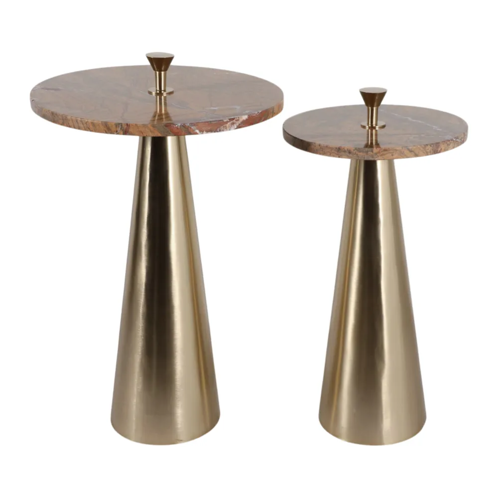 LOCHSHAW SET OF 2 GOLD TABLE 22 (IN)