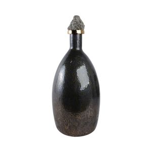 FARLEYDALE BLACK GLASS VASE 20 (IN) 5