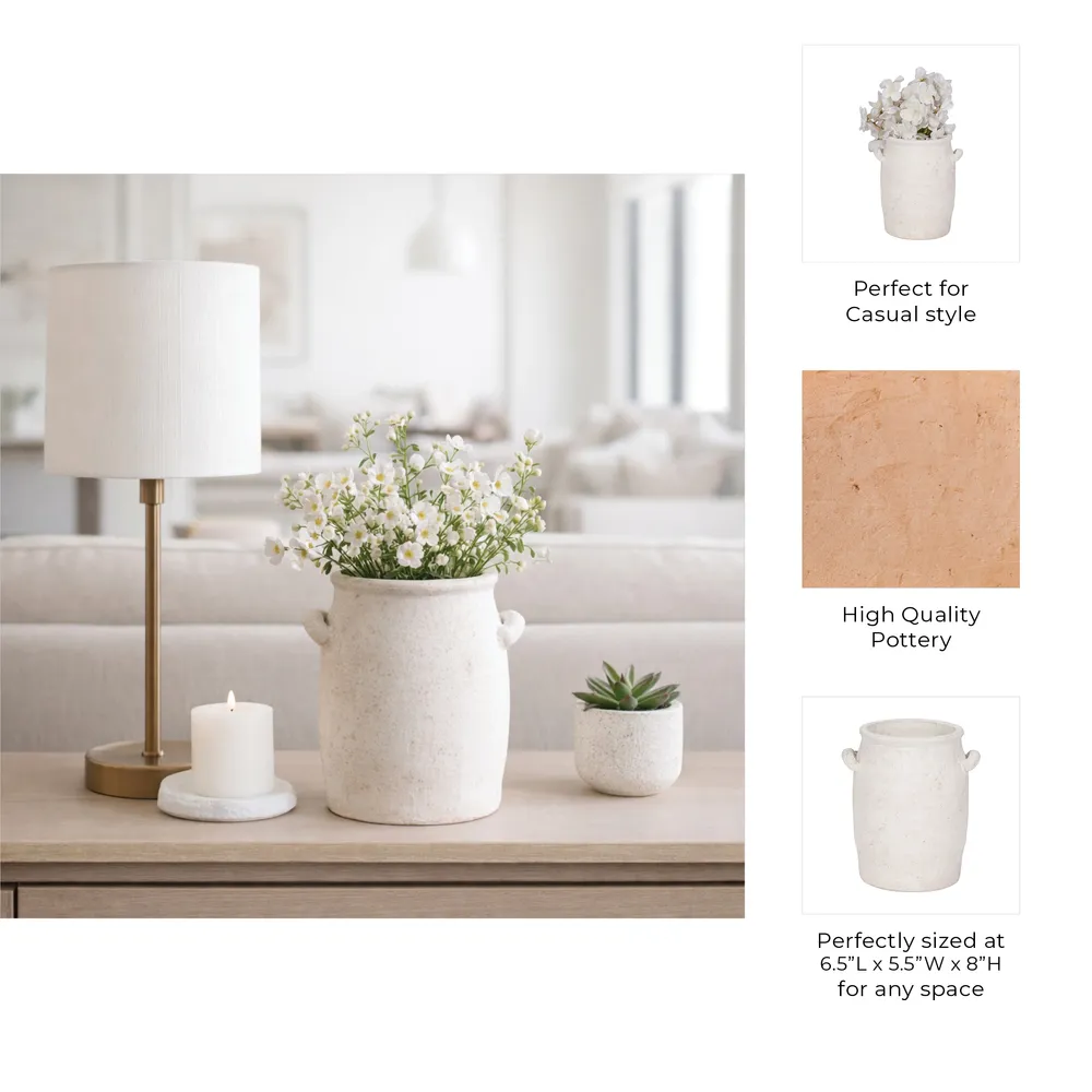 FRAZERCROSS WHITE VASE 8 (IN)
