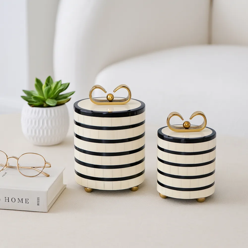 FORRESTMORE SET OF 2 CREAM BOXES 9 (IN)