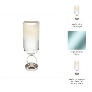 ROCKWIND WHITE GLASS VASE 17 (IN) 10