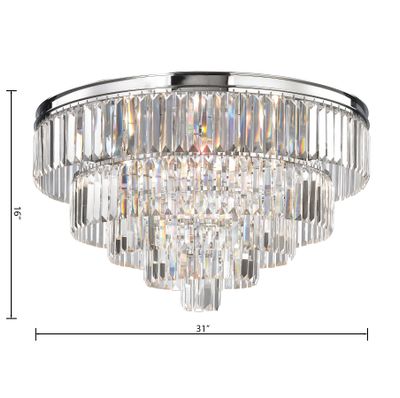 Palacial 31″ Wide 6-Light Flush Mount - Polished Chrome