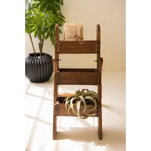 Three-Tiered Wooden Brick Mold Display Stand 5