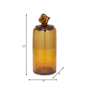 DIXONWELL ORANGE GLASS VASE 12 (IN) 9
