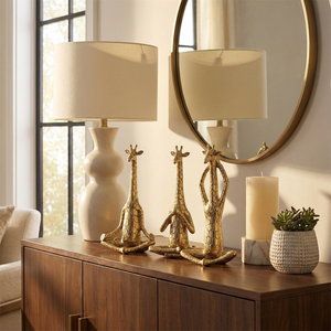 DRAPERWOOD SET OF 3 GOLD DECOR 12 (IN) 2