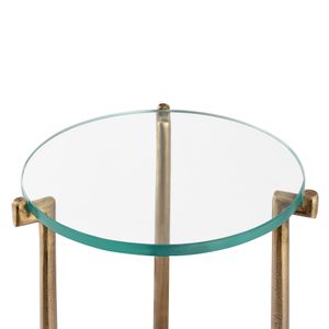 Bump Out Accent Table - Aged Brass 5