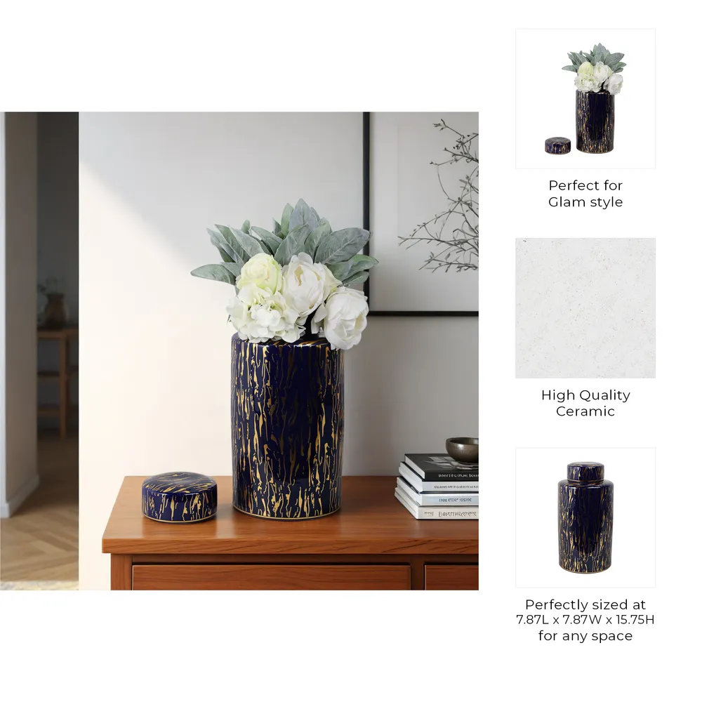 DUFFYSHAW BLUE JAR 16 (IN)
