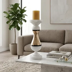 AIDENFIELD WHITE CANDLE HOLDER 23 (IN) 11