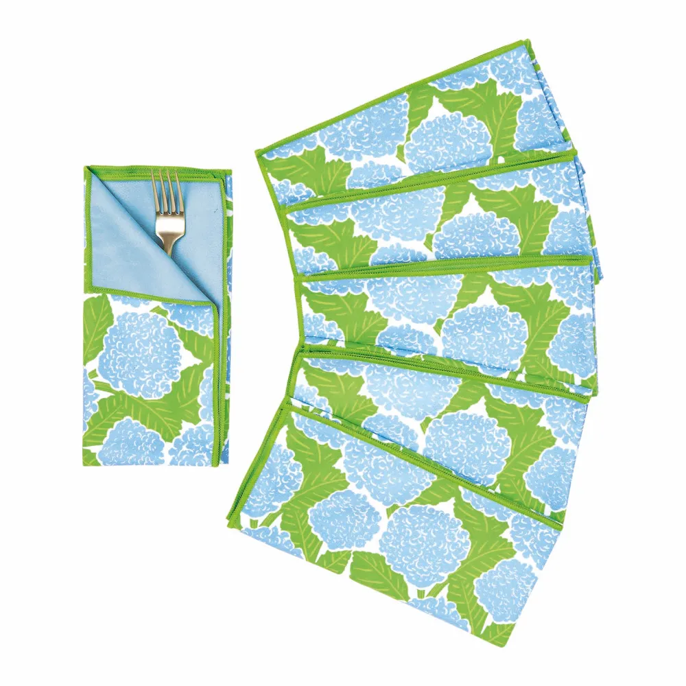 Blue Hydrangea Eco Dinner Napkins (Set of 6)