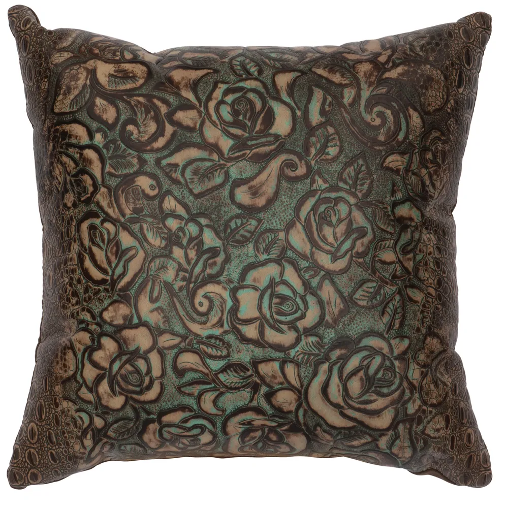 Sundance Leather Pillow - Fabric Back