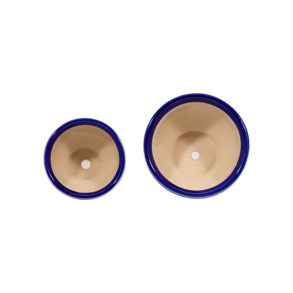 ROYBROOK SET OF 2 BLUE PLANTER 5 (IN)