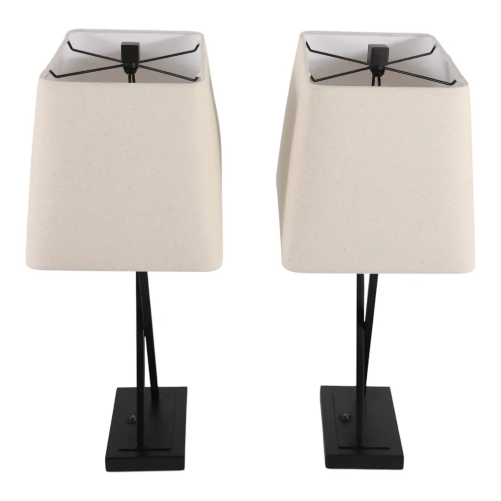 LYNNWAY SET OF 2 BLACK LAMPS 25 (IN)