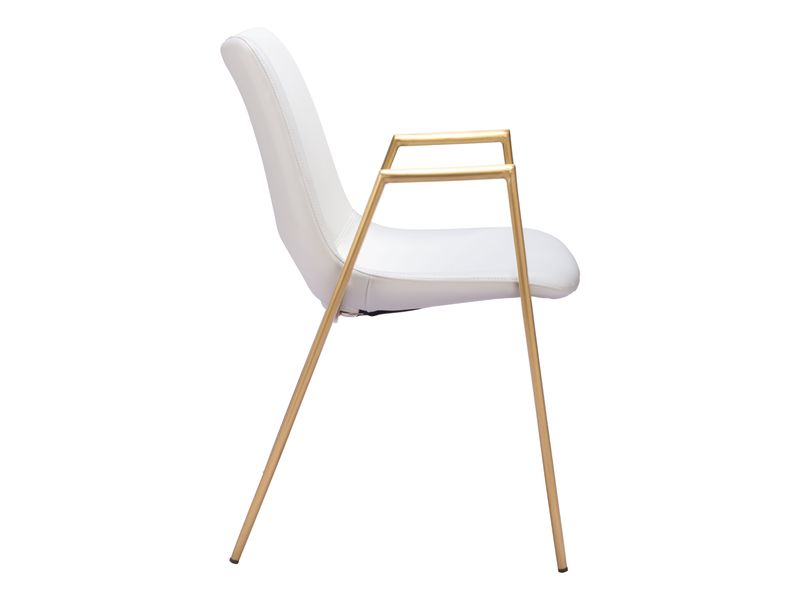 Desi Dining Chair White & Gold 3