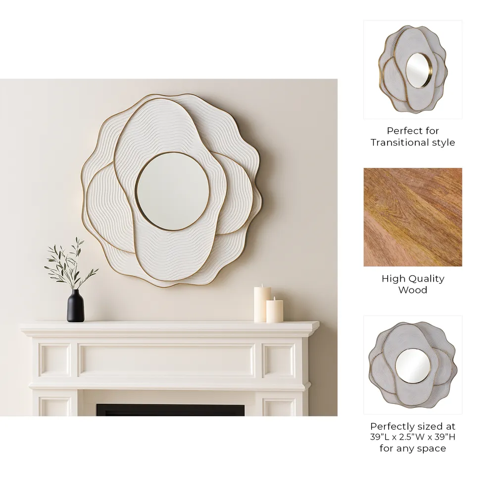 REEDWELL IVORY MIRROR 39 (IN)