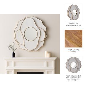 REEDWELL IVORY MIRROR 39 (IN) 9