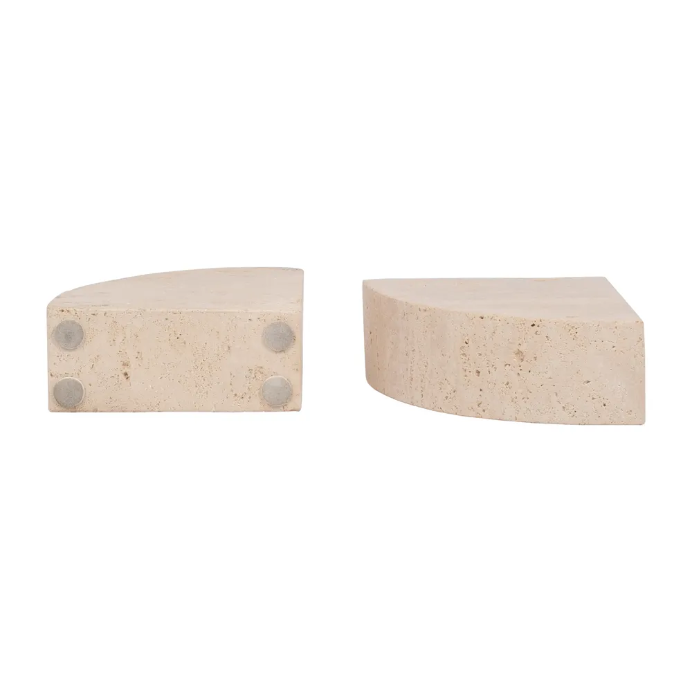 GRAHAMBROOK SET OF 2 TAN BOOKENDS 6 (IN)