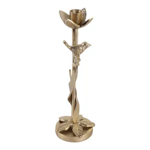 HOLLYMOOR GOLD CANDLE HOLDER 11 (IN) 7