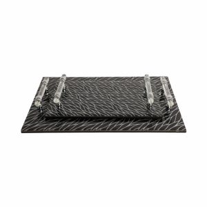 LARKLAND SET OF 2 BLACK TRAY 2 (IN) 6