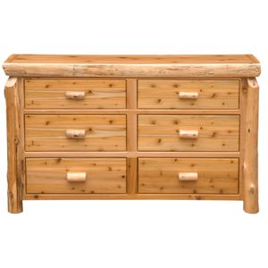 Cedar Log Six Drawer Dresser - Natural - Standard Line 3