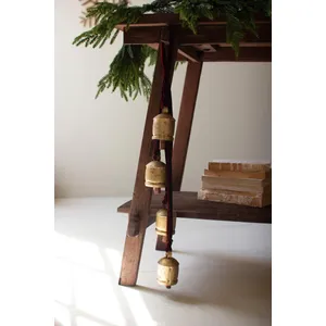 Jingle Bell Cluster with Maroon Velvet Ribbon 3