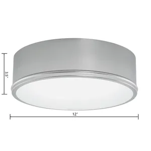 Getty 12'' Wide 2-Light Flush Mount - Brushed Nickel 2