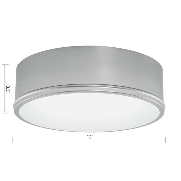Getty 12'' Wide 2-Light Flush Mount - Brushed Nickel