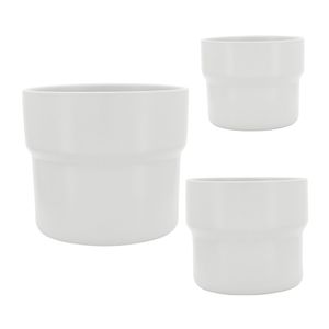 CORWINPORT SET OF 3 WHITE PLANTER 9 (IN) 1