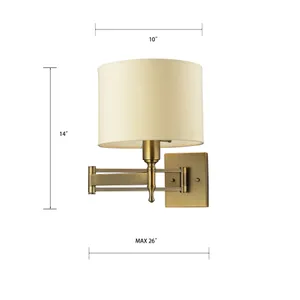 Pembroke 14'' High 1-Light Sconce - Antique Brass 2