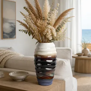 BAIRDSTONE BROWN VASE 19 (IN) 11