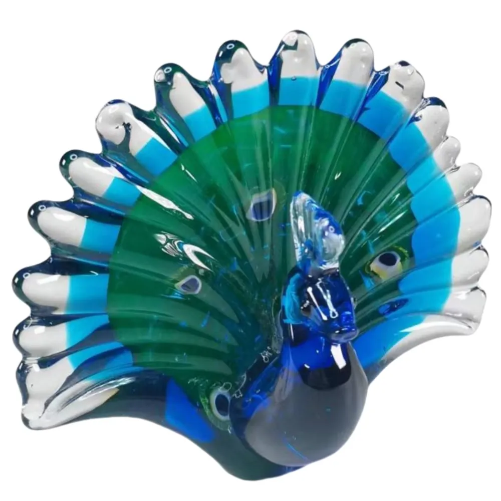5-3/4" GLASS PEACOCK 610g