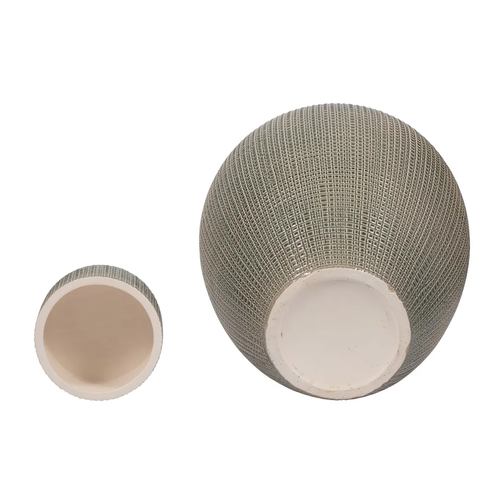 ELTONRIDGE GREEN VASE 21 (IN)