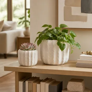 VALBEACH SET OF 2 IVORY PLANTER 7 (IN) 10