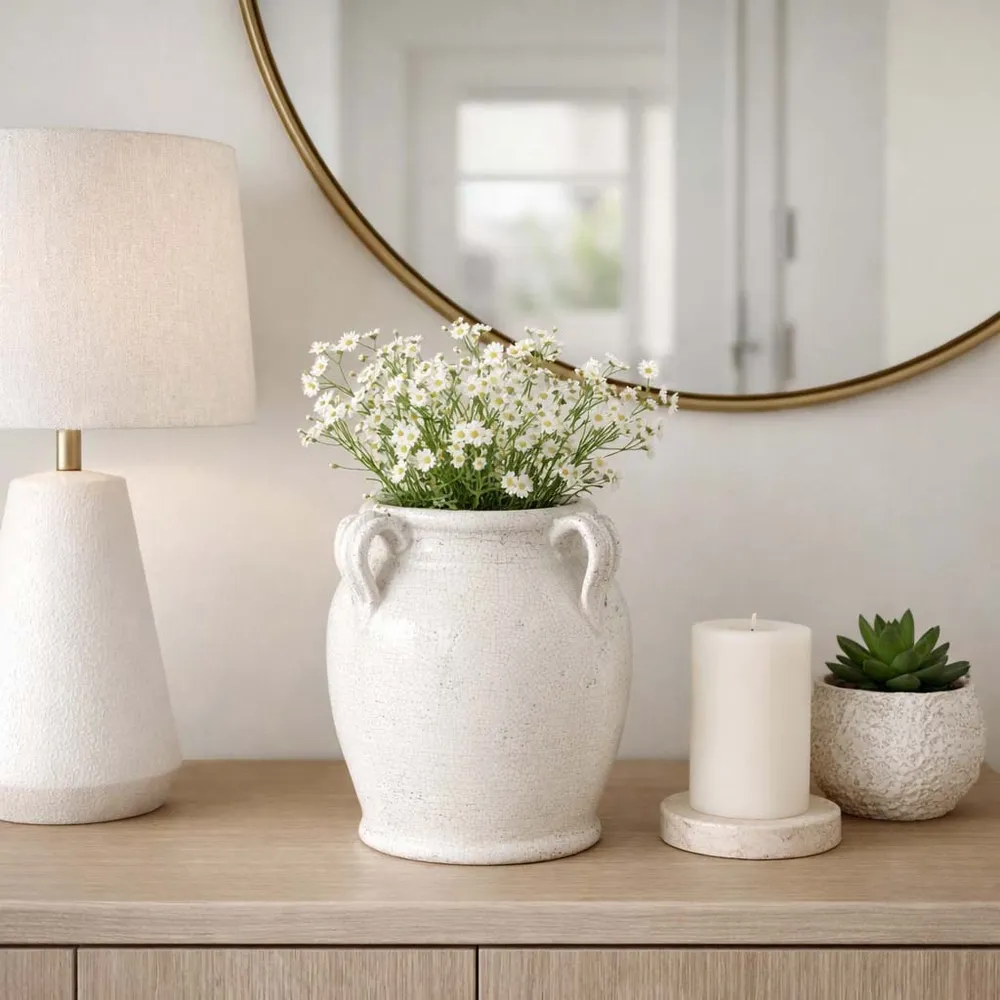 COHENWAY WHITE VASE 10 (IN)