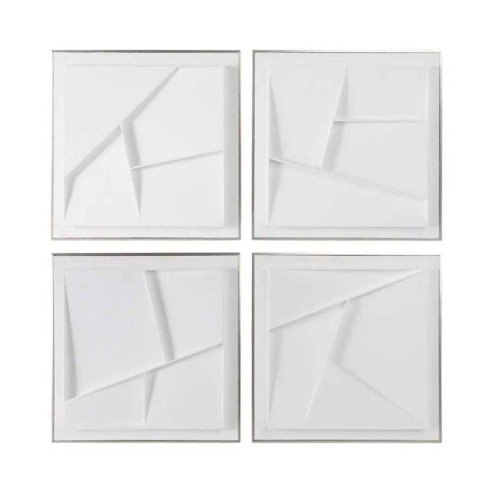 HACKETTCREST SET OF 4 WHITE ART 20 (IN)