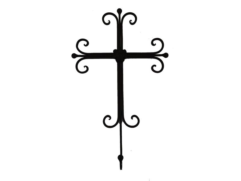 13" x 8" Metal Cross with Hook 1