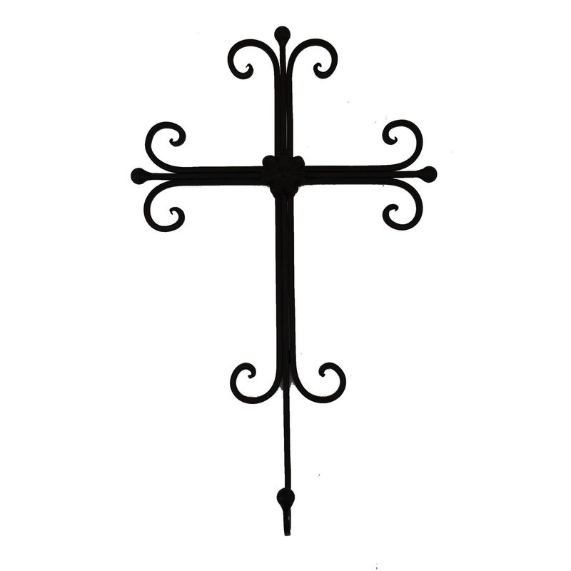 13" x 8" Metal Cross with Hook