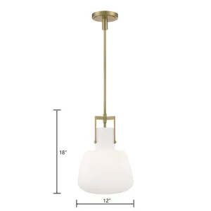 Izel 12'' Wide 1-Light Pendant - Antique Brass 2