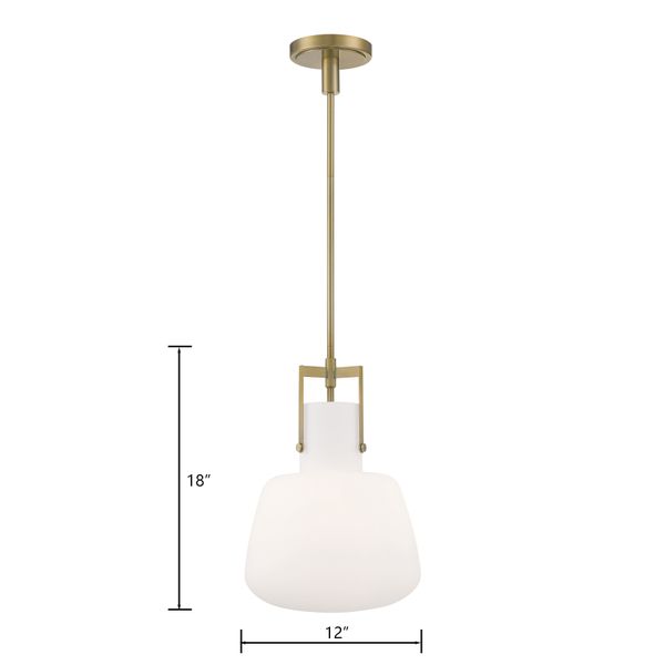 Izel 12'' Wide 1-Light Pendant - Antique Brass
